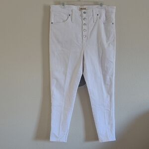 Madewell White High-Waisted Skinny Crop Women's Jeans Size 33